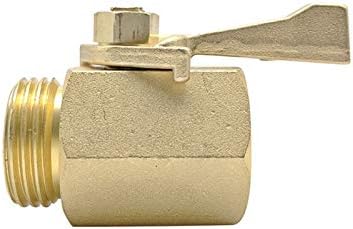 Brass Pipe Fittings 3/4 Inch Brass Water Shut Off Valve Heavy Duty Outdoor Garden Hose Connector Pipe Fitting Repair Fittings(E) - Image 4