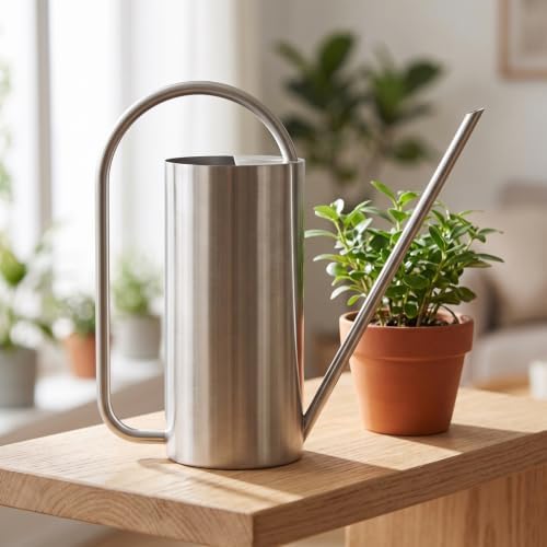 Long Spout Watering Can Watering Can with Long Spout Rust-Resistant Vessel for Houseplants, Matte Black, 1.5L - Image 7