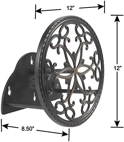 Liberty Garden 671 Wall Mount Decorative Garden Hose Butler, Holds 125-Feet of 5/8-Inch Hose - Patina - Image 4