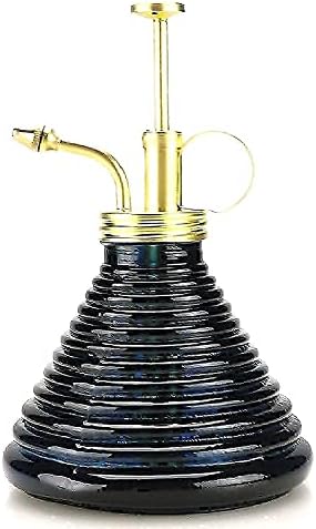 Plant Mister- Black Color Glass Bottle & Brass Sprayer (Matt Gold) by Purism+Style