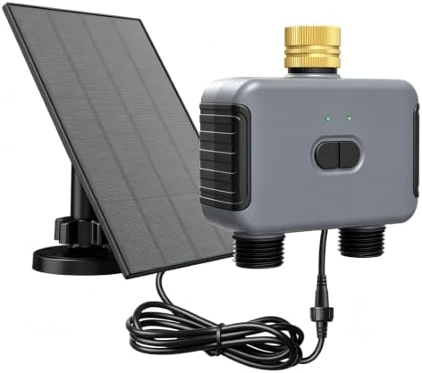 Solar WiFi Water Timer WiFi Solar Irrigation Controller Waterproof by Unknown