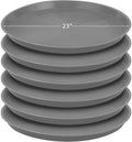 Eccliy 6 Pack Plastic Plant Saucer, Round, 23 Inch, Gray by Eccliy