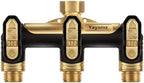 Garden Hose Splitter 3 Way, Heavy Duty Metal Water Spigot Splitter by Yayamz
