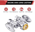 20Pcs EFIELD 1/2"Push x Dual 3/8"OD Straight Stop Valve(PF-VALVE039-20) - Image 5