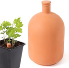 Large 10×6×6inch Terra Cotta Watering Pots 110oz Terra Cotta Watering Terracotta Watering Spikes Self Watering Planter Watering Pot with Lid for Outdoor & Indoor Plants by LovelyRan