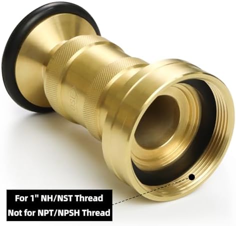 Fire Hose Nozzle 2" NPSH/NPT Fire Fighter Hose Nozzle 100 psi 75 gpm - Image 5