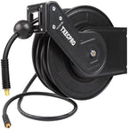 Retractable Air Hose Reel, 3/8 IN x50FT Hybrid Air Hose,Max 300 PSI, Air Compressor Hose Reel with 5 ft Lead in, Ceiling/Wall Mounted,Heavy Duty Air Tool by TXECPRO