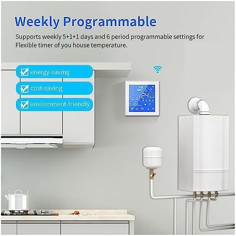 Smart Life WiFi Heating Water/Gas Boiler Electric Floor Room Temperature Controller Heating and Hot Water Boost (WiFi Watergas Boiler) - Image 6