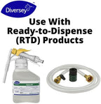 Diversey D3191746 Ready-to-Dispense RTD Water Hook-Up Kit, Includes Y-Connector, Shut-Off Valve, Female Quick Connect, and 5-Foot Hose (3/8-Diameter) - Image 2