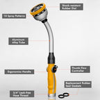 RESTMO Watering Wand Heavy Duty, 15-Inch Long Hose Nozzle Sprayer - Image 2