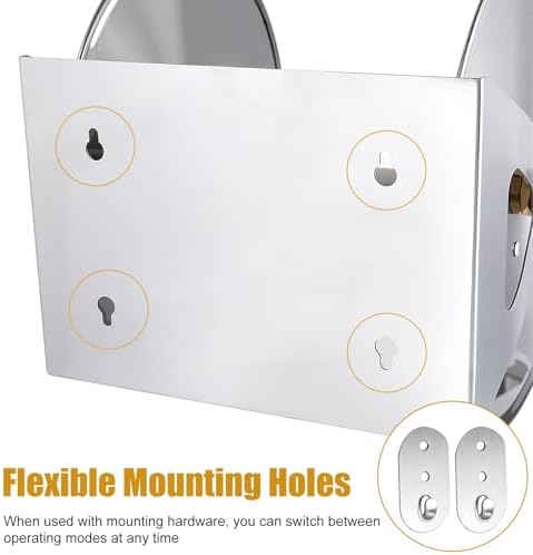 Stainless Steel Garden Hose Reel with Crank, Wall Mount/Freestanding, Includes Leader Water Pipe, Fits 5/8" x 75ft or 1/2" x 130ft Hose for Yard and Patio Use Silver One Size - Image 7