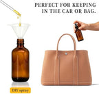 4oz Amber Glass Spray Bottles for Essential Oils with Funnels, Label&Marker - Image 4