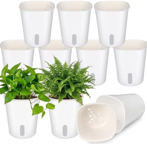 Ziliny 10 Pcs 4.92 Inch Self Watering Planters with Water Indicator by Ziliny