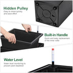 Garvee 30" Tall Planters Set of 2, Outdoor & Indoor Black Planter Pots, High Front Porch Planter Pots with Drainage Holes & Water Level Monitor & Inner Bucket, Black - Image 5
