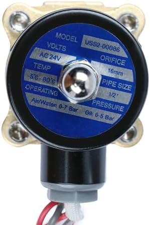 U.S. Solid 1/2" Brass Electric Solenoid Valve 24VAC Air Non-potable Water NBR Normally Closed - Image 4