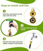 100ft Garden Hose，Non-Expandable Water Hose with 8 Function Spray Nozzle, Burst-Resistant，Kink-Free，Lightweight，Durable & Flexible 3/4" Garden Hose for Gardening, Yard，Lawn, Car Washing - Image 5
