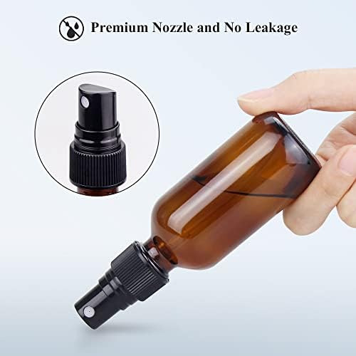Wedama Spray Bottle, 2 oz Fine Mist Glass Spray Bottles, Little Refillable Liquid Containers for Watering Flowers Cleaning (32 Pack, Amber) - Image 4