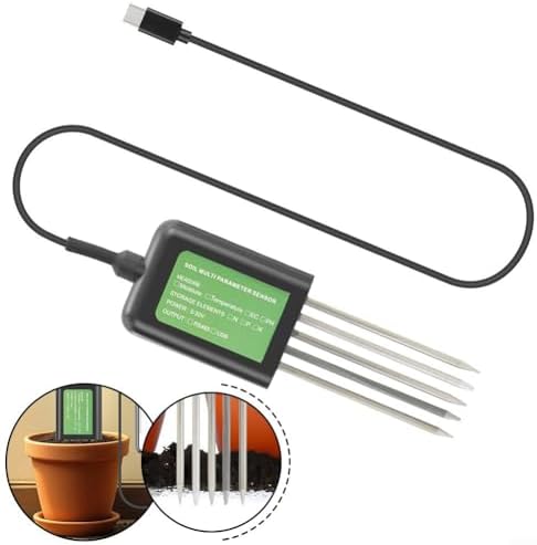 8-in-1 USB Soil Sensor,Waterproof And Rust Proof Probe USB Sensor For Soil Analysis With PH For Temperature/humidity/EC/PH Tester EEE0454086 - Image 5
