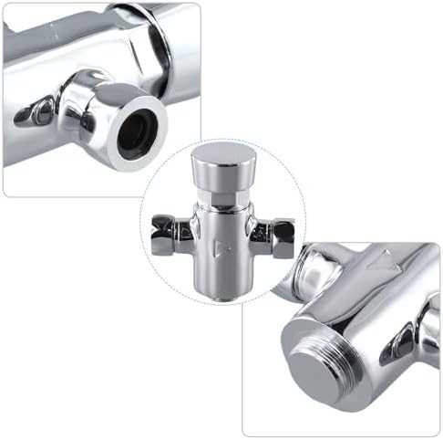 Self-Closing Heavy Duty Shower Valve, Chrome Timed Non Concussive Exposed Shower Valve for Gym Pool Schools Brass Construction - Image 3