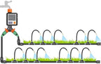 Garden Watering for Raised Beds,Adjustable Bendable Nozzle Copper Sprayer,with Smart Irrigation Controller,for Outdoor Plants, for Garden, Yard, Lawn, Greenhouse (20M/65.6FT+Controller) by Unknown
