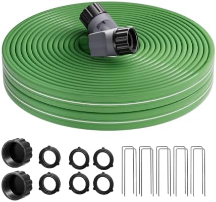 50 FT Soaker Hose for Garden Lawn, Water Saving Sprinkler Hose by Amolok