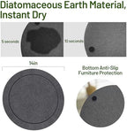 MUDEELA Diatomaceous Earth Instant Drying Plant Saucers, 14 Inches, 2 Pack - Image 2