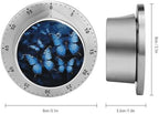 Mechanical Kitchen Timers for Cooking,Dark Blue Butterflies Printed 60 Minute Magnetic Countdown Timer,Cute Cooking Timers with Alarm,Stainless Steel Time Timer Manual No Batteries Required - Image 2