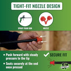 Sprayman Foam Dispensing Gun - (1 Pack) Precision Spray Foam for Insulation & Sealing, Teflon Coated Expanding Foam Gun for Contractors & DIY Projects, Dual Extension Tips Included - Image 3
