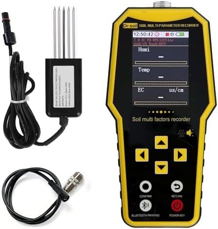 7 in 1 Soil Tester, Nitrogen Phosphorus Potassium NPK Tester, Handheld Soil PH Meter Kit, Temperature, Conductivity, Moisture, EC Meter for ​Petrochemical, Agriculture by Unknown