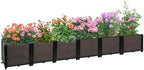 Large Raised Planter Box Outdoor Self Watering 94.4"x15.7"x14.2", Deep Raised Garden Bed - Elevated Garden Box with Drainage Plug, Rectangular Garden Planter Perfect for Patio Balcony Deck by CiaoStilista