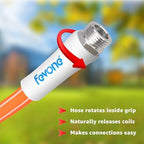 FEVONE 50 ft Hybrid Polymer Garden Hose, Heavy Duty Water Hose - Image 5