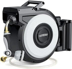 Tuyeho Heavy-Duty Automatic Retractable Garden Hose Reel 100FT Wall Mount by Tuyeho