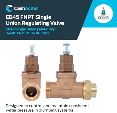 Cash Acme EB45 Pressure Regulating Valve, Single Union, 3/4 Inch NPT Female x NPT Female, Metal Top, 60 PSI, PVA16M-SUTH-63 - Image 2