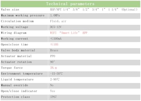 DN15 WiFi Remote Control Smart Water Valve,1/2” DC5V-DC12V Brass Electric Ball Valve - Image 3