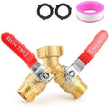 Hose Splitter 2 Way Heavy Duty, 3/4 Inch GHT Thread Y Valve Connector with Stainless Steel Long Handle, Full Flow Garden Brass Hose Splitter for Outdoor Watering, Irrigation, Washing by EverZenHub