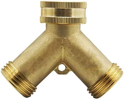 Plumbing Fittings Ball Valve Irrigation Y Connectors 2 Way Tap Garden Hose Pipe Splitter Quick Connector Adapter 1 Pcs(American Standard) - Image 4