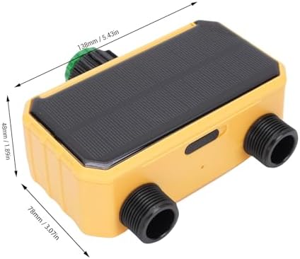 Solar Panel Sprinkler Timer, Double Outlet Smart Water Timer with Rain Sensor, Automatic Watering Valve Irrigation Controller System for Garden Hose Lawns Yard - Image 7