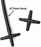 Hose Connector Adapter 200 Pcs Cross Straight For 4/7 Mm Hose 1/4 'barb Barbed Connector Cross Tee Threaded Garden Lawn Trees Greenhouse Irrigation (Diameter : 1/4'') - Image 3