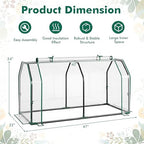 Happygrill Portable Mini Greenhouse w/Roll-up Zipper Door & PE Cover - Image 7