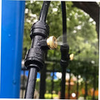 Sosoport 4sets Misting Tee Brass Misting Nozzle Tees Mist Nozzle Sprinkler for Irrigation Cooling System - Image 5