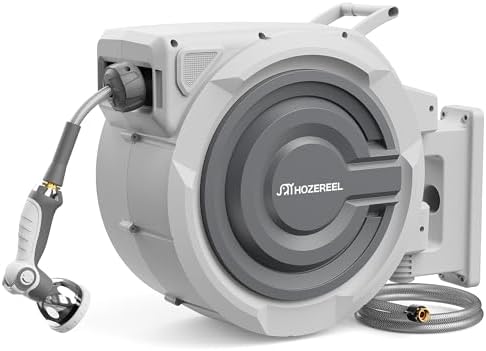 Retractable Hose Reel 1/2"x 150ft, Retractable Garden Hose by Spaceandtimesaver