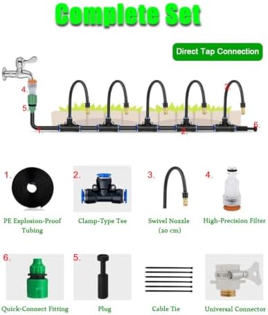 Bendable Irrigation Hose Adjustable Sprayer, Outdoor Cooling Mist Sprinkler - Image 6