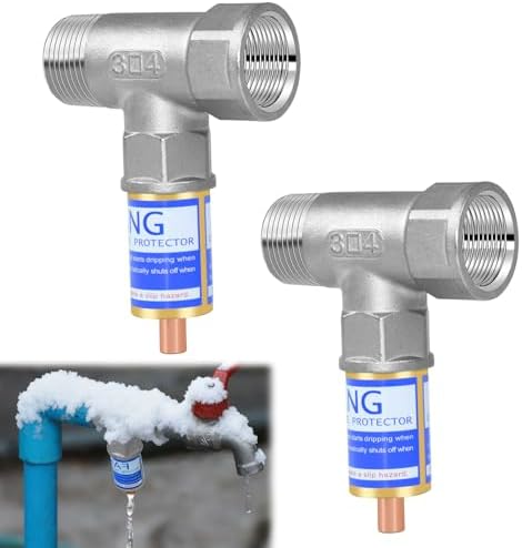 2Set T-Type Outdoor Faucet Freeze Protection Heavy Duty Garden Faucet Freeze Prevention Valve Anti Freeze Winter Faucets Protector Faucet Cover Replacement with Tape Fit 3/4" Thread for Farm Courtyard by Fantang