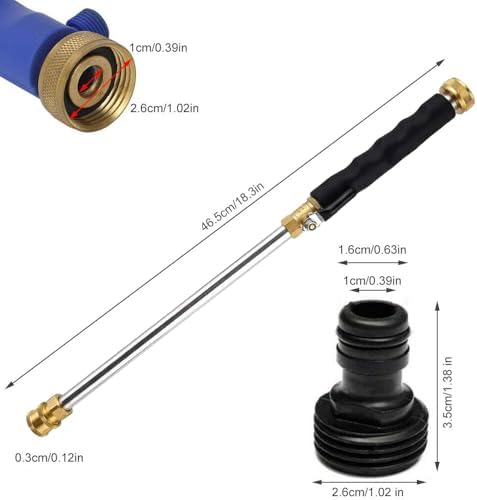 High Pressure Power Washer Wand for Garden Hose - 2026 Upgraded Water Jet Nozzle with 3 Spray Tips, Heavy Duty Brass Connector for Car Wash, Patio, Driveway, and Deck Cleaning (2pcs) - Image 7