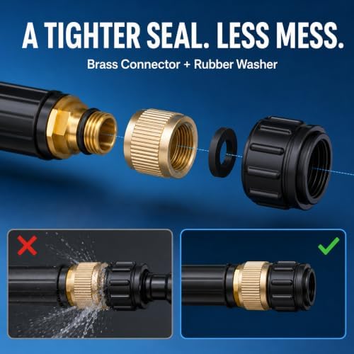 Portable High Pressure Hose Nozzle Fits 3/4" Garden Hose - Image 4