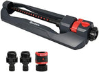 Eden 94105 Weighted Oscillating Sprinkler | Covers Up to 3,600 sq. ft., 16 Precision Nozzles, Adjustable Range, Flow Control, Turbo Drive Motor, Quick Connect Bundle by EDEN