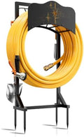 Garden Hose Holder & Water Hose Reel, Heavy Duty Freestanding Rack with 4 Spikes by Unknown