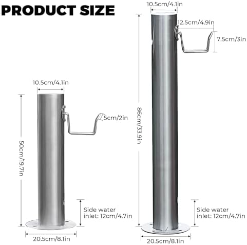 Durable Stainless Steel Outdoor Water Tap Stand - Freestanding Hose Holder for Garden Irrigation, Cleaning & Watering - Rust-Resistant, Heavy-Duty Design - Image 2