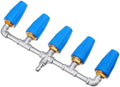 5-in-1 Turbo Nozzle Pressure Washer 4000 PSI 360° Rotating Turbo Nozzle with 1/4" Quick Connector 2.5 Orifice Quintuple Tips (Blue) by Otoolling