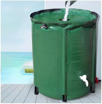 Foldable Rainwater Collection Barrel with Filter Spigot, Portable Water Catcher for Garden, Patio, and Terrace Outdoor Use by Unknown